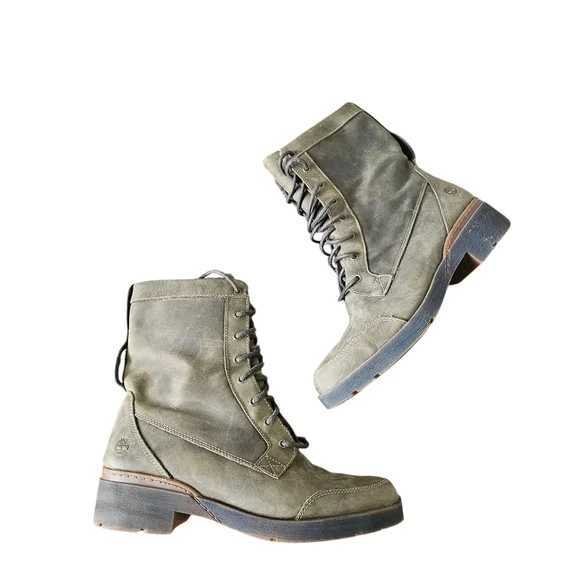 Timberland Leather gracey mid lace up waterproof boots in canteen Size 9 - Picture 10 of 11